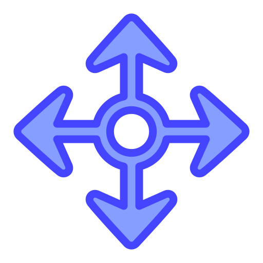 선택 항목 이동 Generic Blue icon