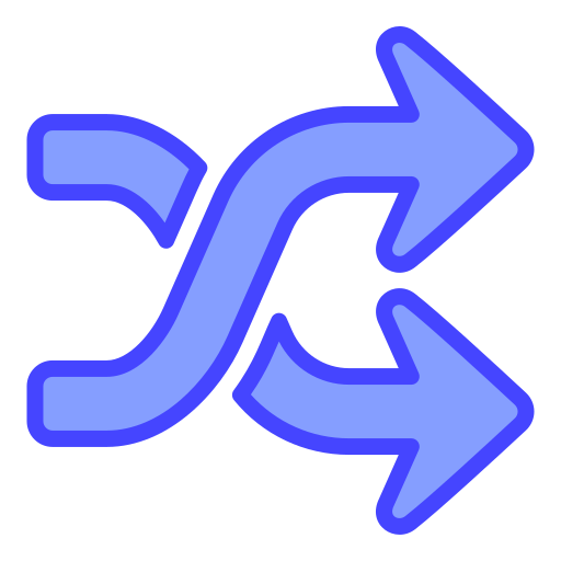 シャッフル Generic Blue icon