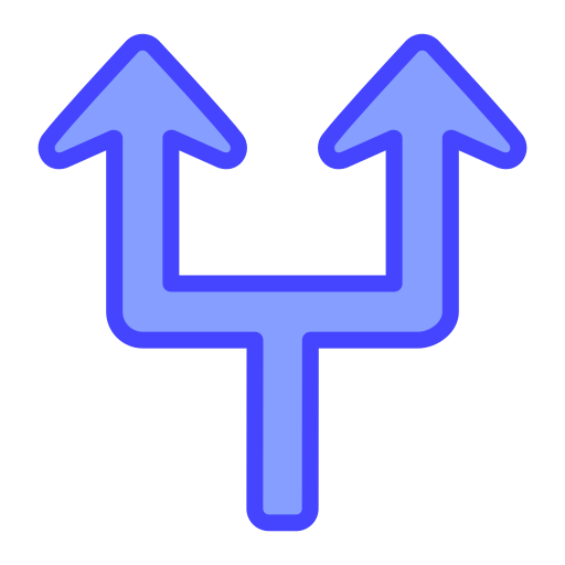 나뉘다 Generic Blue icon
