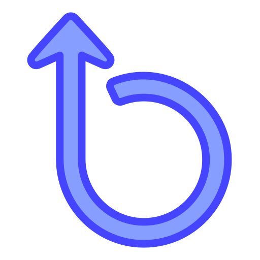 roterende pijl Generic Blue icoon