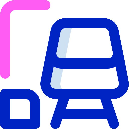 estación de tren Super Basic Orbit Color icono