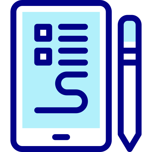 tableta digitalizadora Detailed Mixed Lineal color icono