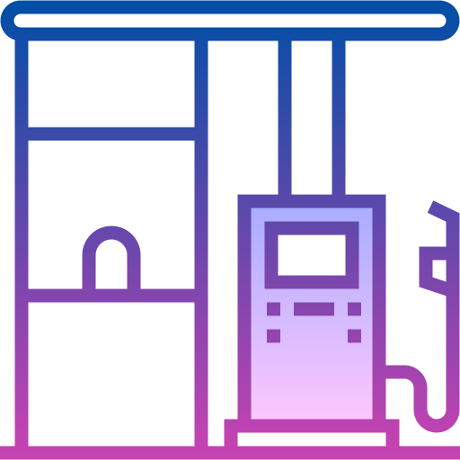 posto de gasolina Detailed bright Gradient Ícone