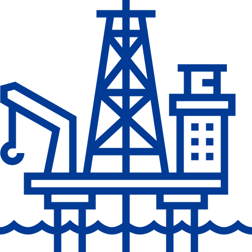 Oil rig Detailed bright Lineal icon