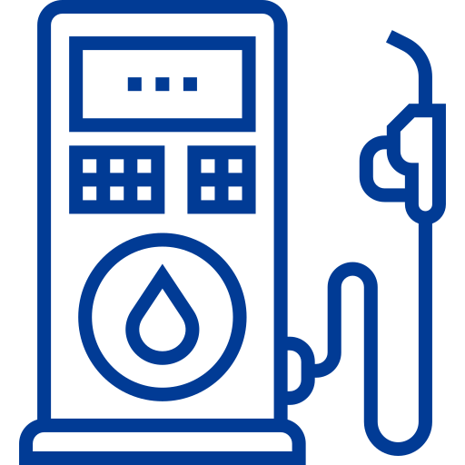 ガソリンスタンド Detailed bright Lineal icon