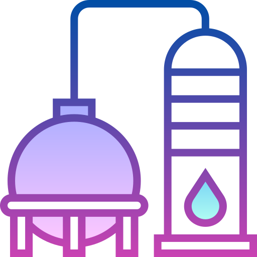 Distillation Detailed bright Gradient icon