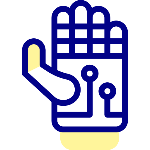 Robot hand Detailed Mixed Lineal color icon