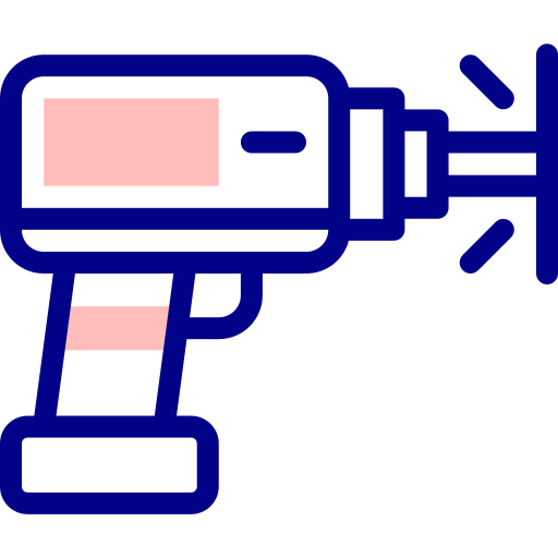 Hammer drill Detailed Mixed Lineal color icon