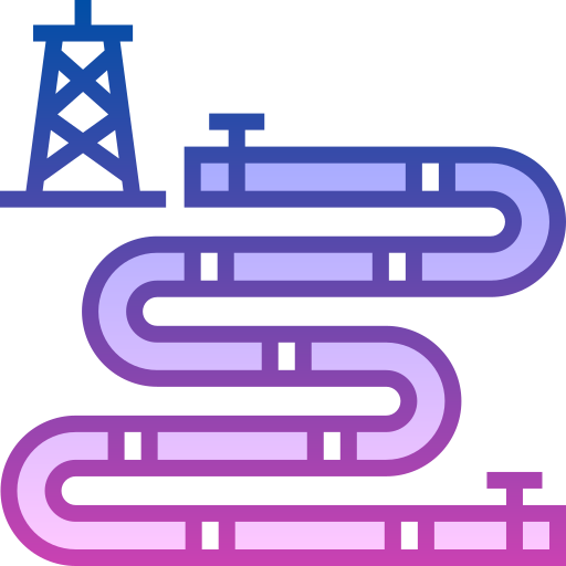 Pipeline Detailed bright Gradient icon