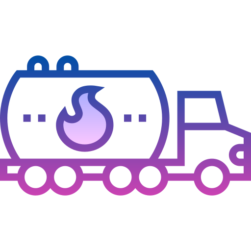 Gas truck Detailed bright Gradient icon