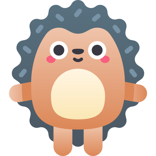 Hedgehog Kawaii Star Gradient icon