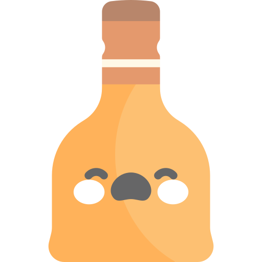 whiskey Kawaii Flat icon