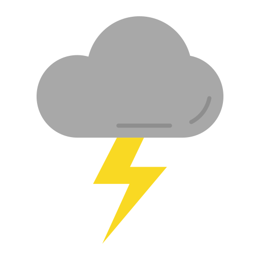burza z piorunami Generic Flat ikona