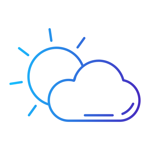 태양 구름 Generic Gradient icon
