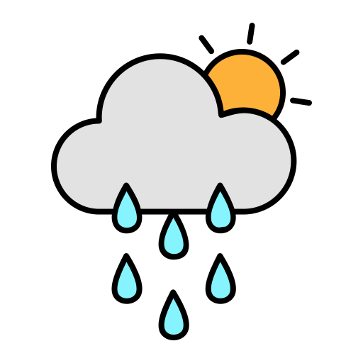 雨 Generic Outline Color icon