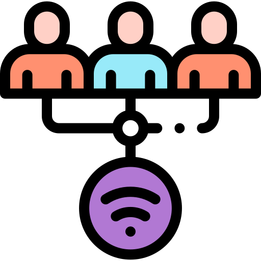 회의 Detailed Rounded Lineal color icon