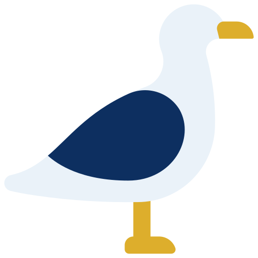 Seagull Juicy Fish Flat icon