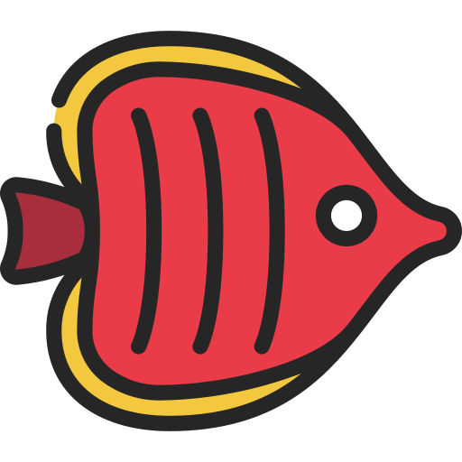 peixe tropical Juicy Fish Soft-fill Ícone