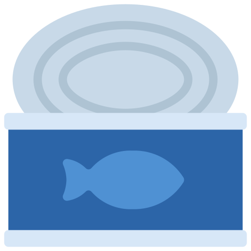 Tuna can Juicy Fish Flat icon