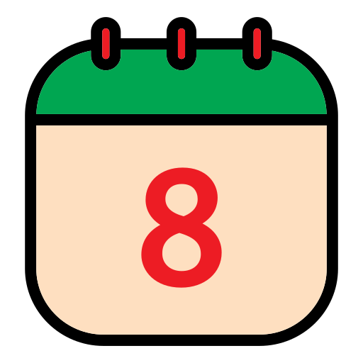 data kalendarza Generic Outline Color ikona