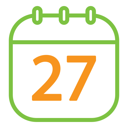 Calendar date Generic Outline Color icon