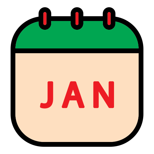 januari Generic Outline Color icoon