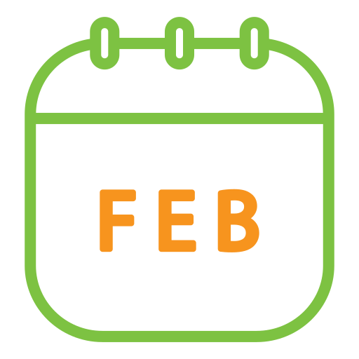 February Generic Outline Color icon
