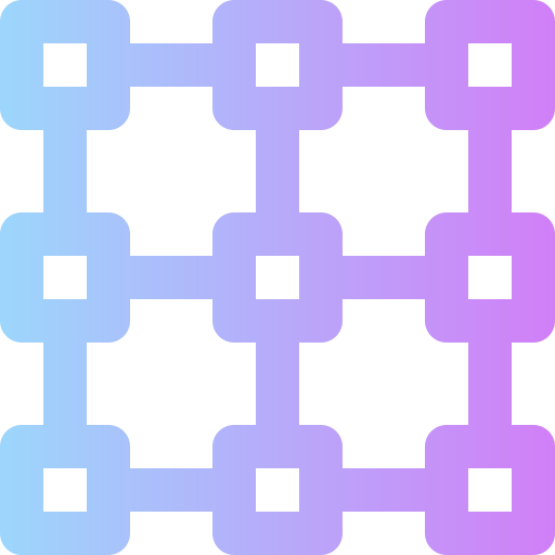 cadena de bloques Super Basic Rounded Gradient icono