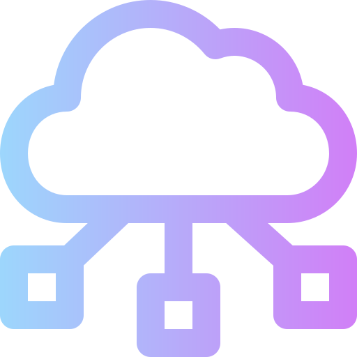 Data cloud Super Basic Rounded Gradient icon
