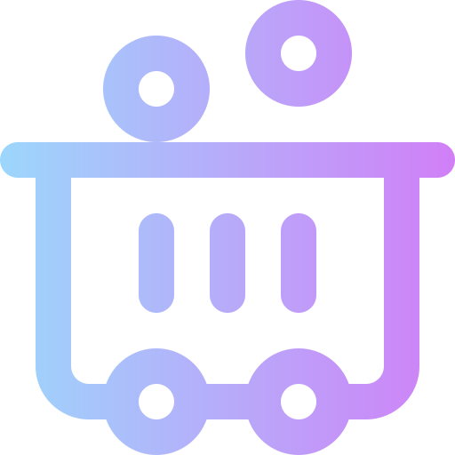 Mining cart Super Basic Rounded Gradient icon