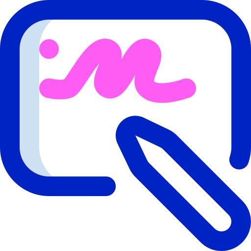 Digital signature Super Basic Orbit Color icon