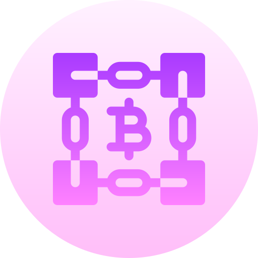 blockchain Basic Gradient Circular icoon