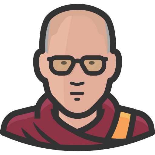 dalai lama sketchandbuild Lineal Color icono