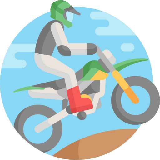 motocross Detailed Flat Circular Flat icono