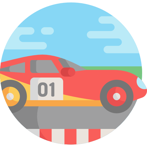 レーシング Detailed Flat Circular Flat icon