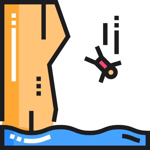 cliff Detailed Straight Lineal color icon