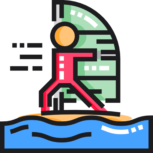 windsurfen Detailed Straight Lineal color icon