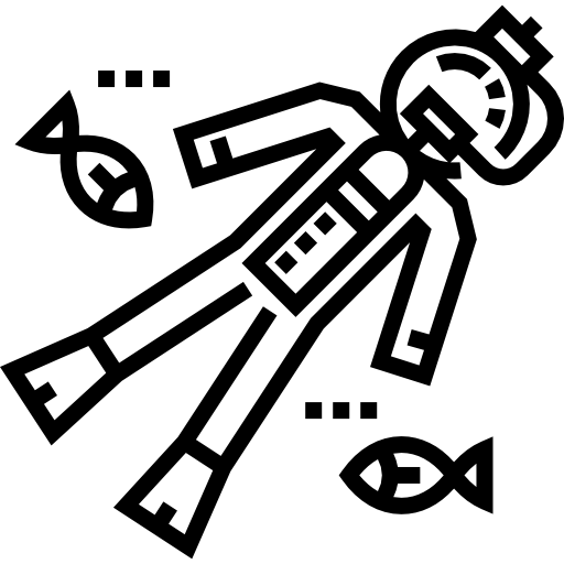 Подводное плавание с аквалангом Detailed Straight Lineal иконка