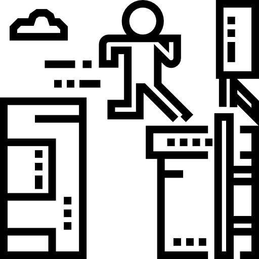 Паркур Detailed Straight Lineal иконка