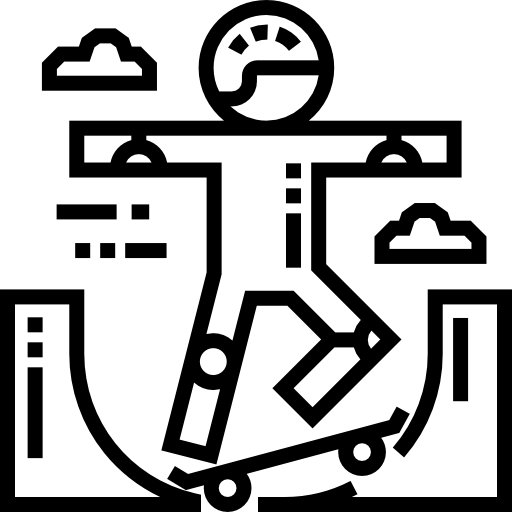 스케이트 보드 Detailed Straight Lineal icon