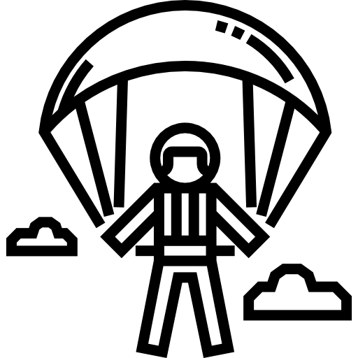 paragliden Detailed Straight Lineal icoon