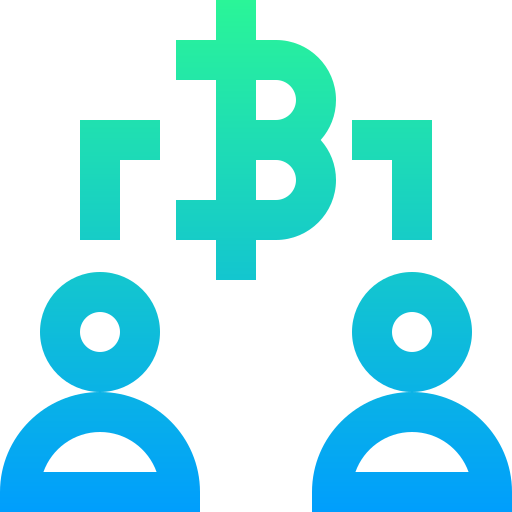 bitcoin Super Basic Straight Gradient icon