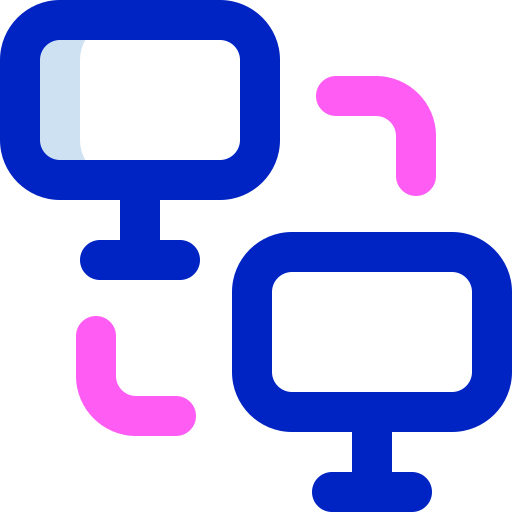 Peer to peer Super Basic Orbit Color icon