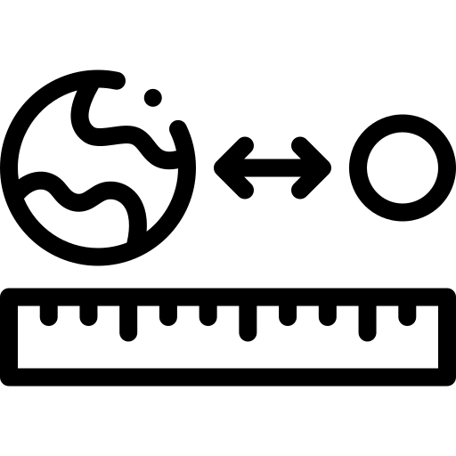 distance Detailed Rounded Lineal Icône