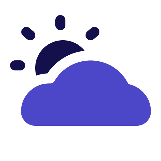 nuvole e sole Generic Blue icona