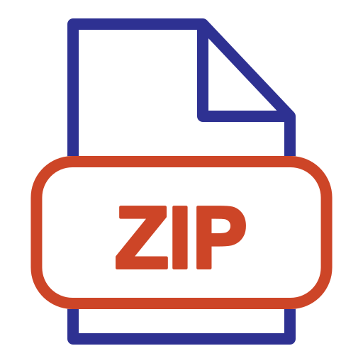 zip файл Generic Outline Color иконка