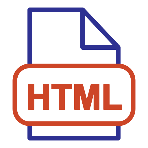archivo html Generic Outline Color icono