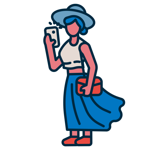 Tourist Generic Thin Outline Color icon