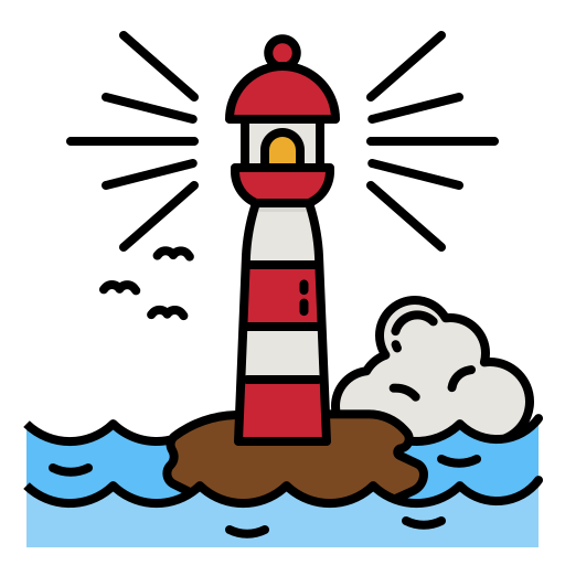 latarnia morska Generic Thin Outline Color ikona