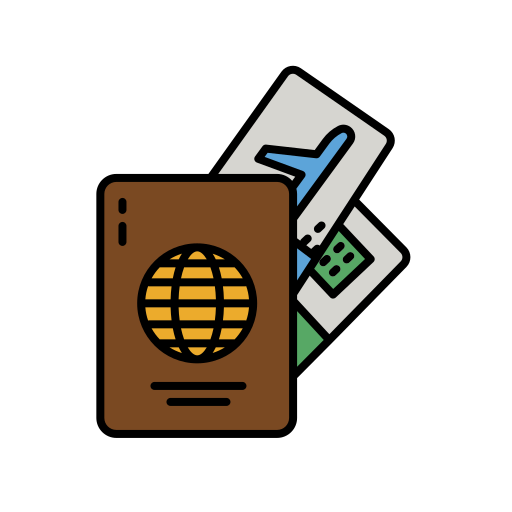 Passport Generic Thin Outline Color icon